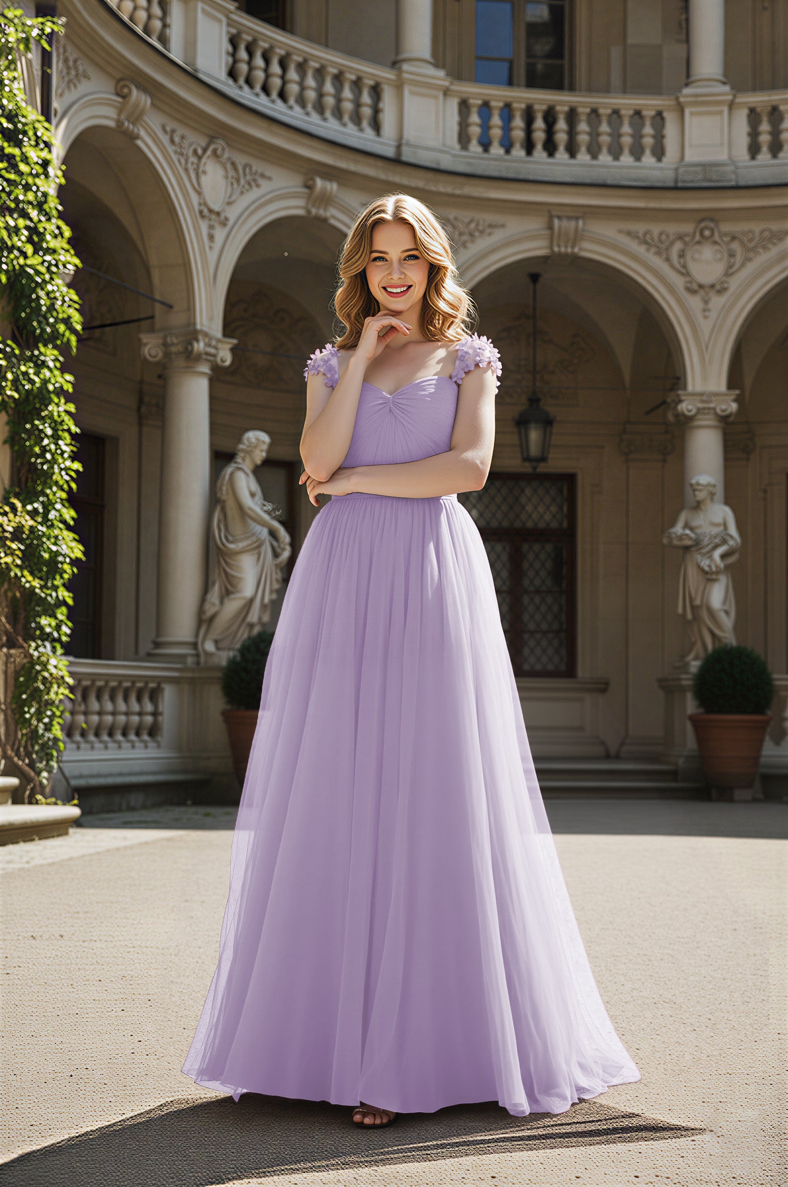 Timeless Bridesmaid Dress - Elegant Boat Neck Design TFB8066