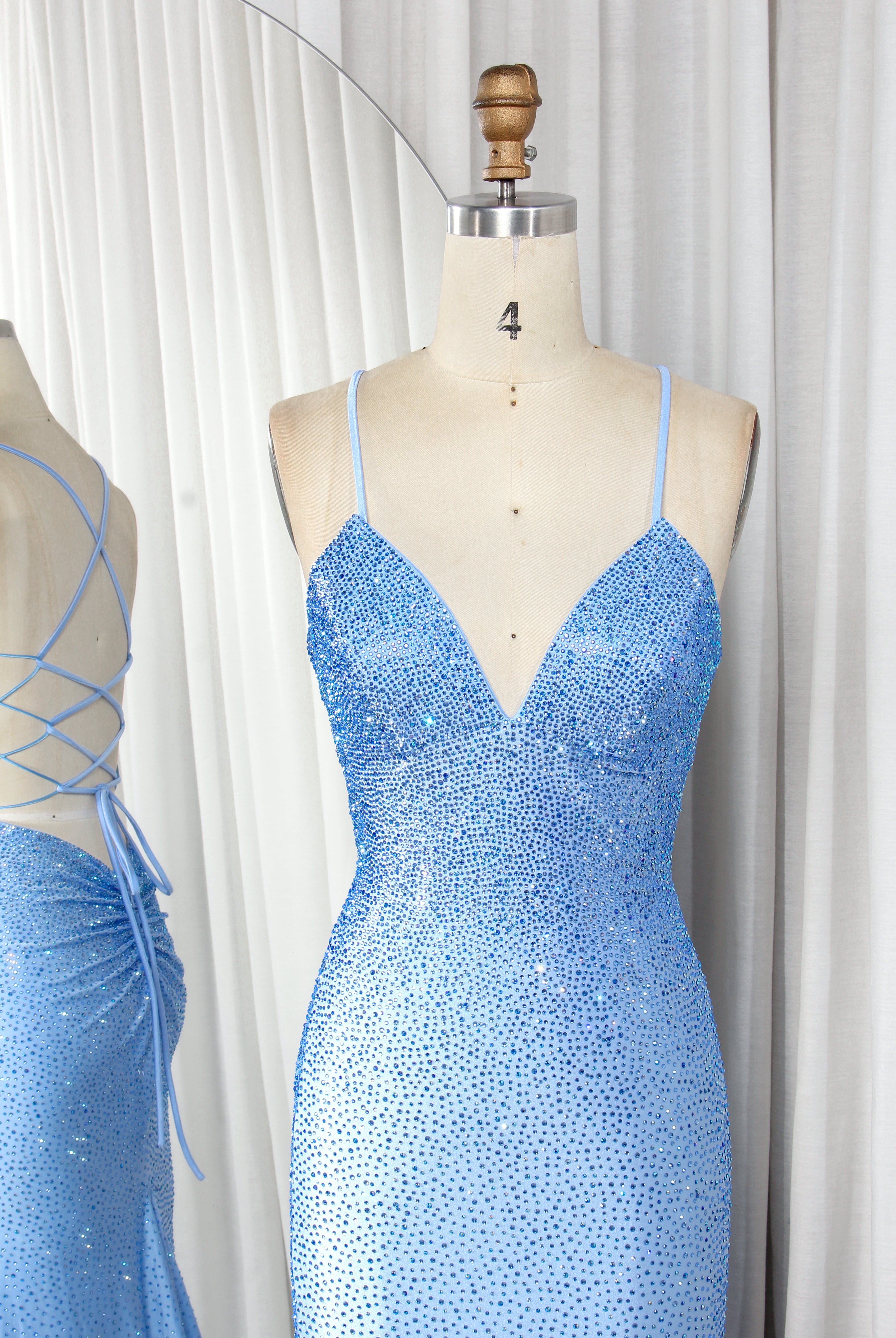 Sparkly Rhinestone Mermaid Prom Dress TFB 8017 | blissfulprom