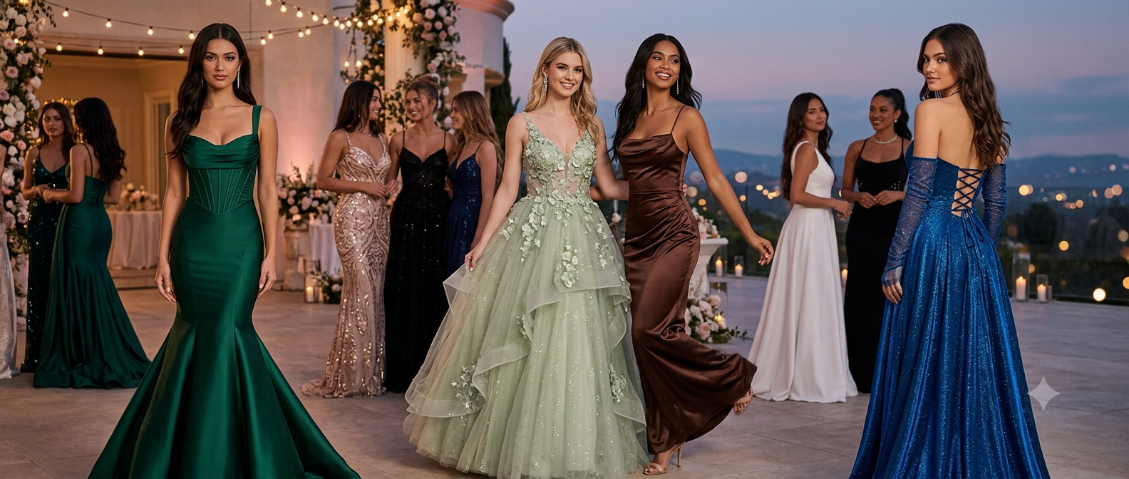 2027 prom dress trends featuring elegant gowns, modern silhouettes, and trending styles for prom and graduation