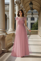 Modern Cut Bridesmaid Dress - Unique Sleeve Detail TFB8070