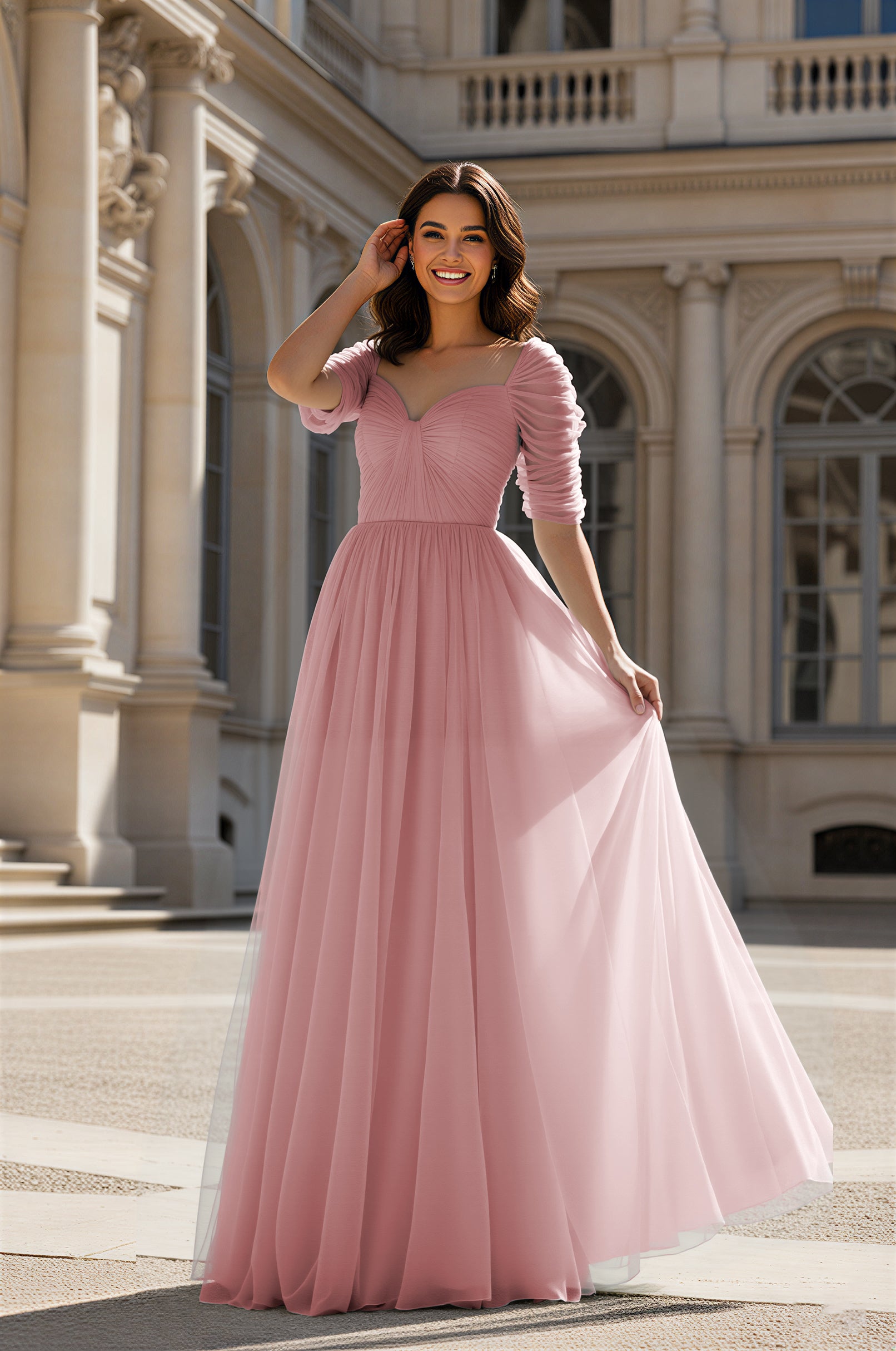 Charming Bridesmaid Gown - Sleeveless Sweetheart Style TFB8071