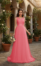 Elegant Bridesmaid Dress - Cap Sleeve Formal Gown TFB8069