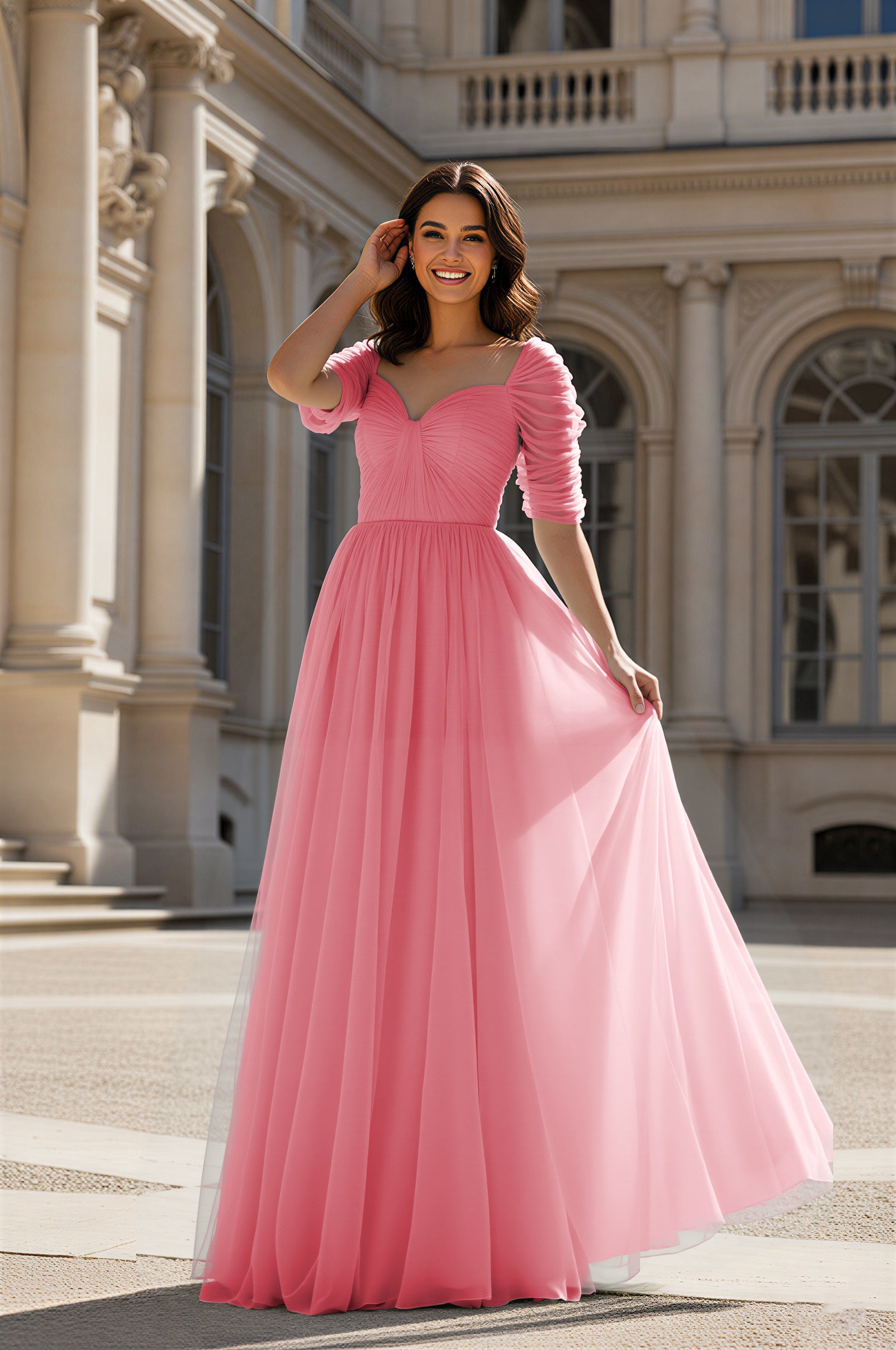 Charming Bridesmaid Gown - Sleeveless Sweetheart Style TFB8071