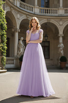 Timeless Bridesmaid Dress - Elegant Boat Neck Design TFB8066
