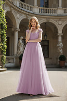 Timeless Bridesmaid Dress - Elegant Boat Neck Design TFB8066