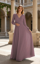 Romantic Bridesmaid Gown - Ruffled Sleeve Design TFB8068