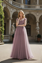Timeless Bridesmaid Dress - Elegant Boat Neck Design TFB8066