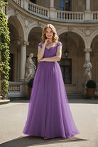 Timeless Bridesmaid Dress - Elegant Boat Neck Design TFB8066