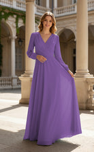 Romantic Bridesmaid Gown - Ruffled Sleeve Design TFB8068