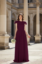 Sweetheart Neckline Bridesmaid Gown - Pleated Waist TFB8065