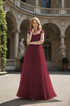 Timeless Bridesmaid Dress - Elegant Boat Neck Design TFB8066