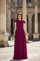 Sweetheart Neckline Bridesmaid Gown - Pleated Waist TFB8065