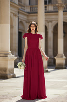 Sweetheart Neckline Bridesmaid Gown - Pleated Waist TFB8065