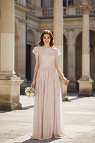 Sweetheart Neckline Bridesmaid Gown - Pleated Waist TFB8065