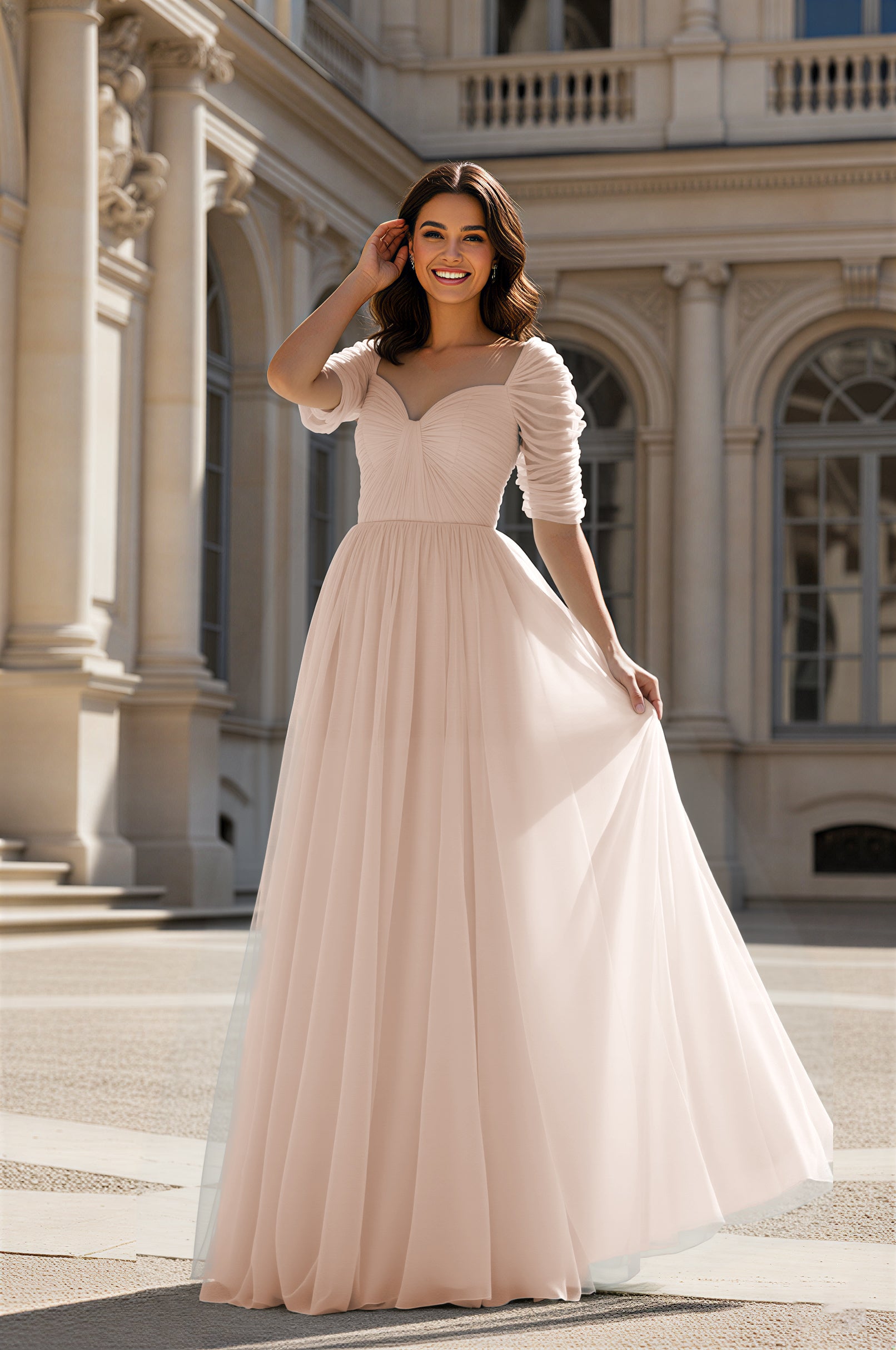 Charming Bridesmaid Gown - Sleeveless Sweetheart Style TFB8071