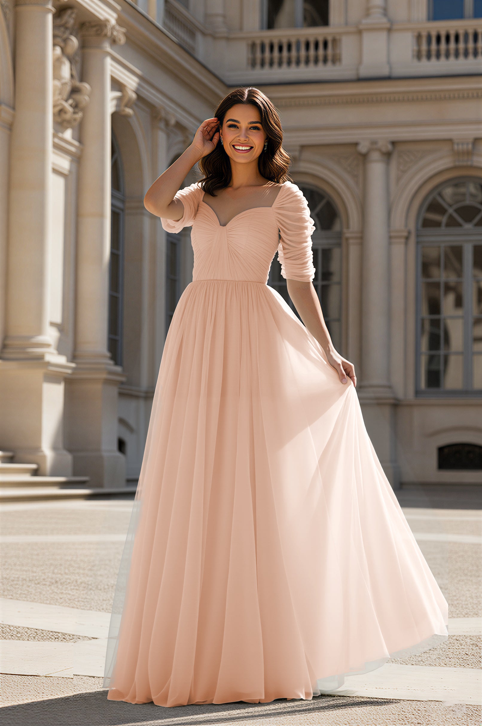 Charming Bridesmaid Gown - Sleeveless Sweetheart Style TFB8071