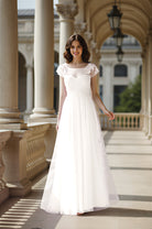 Modern Cut Bridesmaid Dress - Unique Sleeve Detail TFB8070