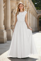 Elegant & Simple Bridesmaid Dress - Round Neck A-Line TFB8072