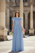 Sweetheart Neckline Bridesmaid Gown - Pleated Waist TFB8065