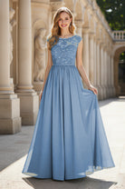 Elegant & Simple Bridesmaid Dress - Round Neck A-Line TFB8072