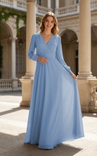 Romantic Bridesmaid Gown - Ruffled Sleeve Design TFB8068