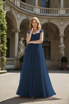 Timeless Bridesmaid Dress - Elegant Boat Neck Design TFB8066