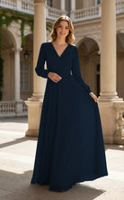 Romantic Bridesmaid Gown - Ruffled Sleeve Design TFB8068