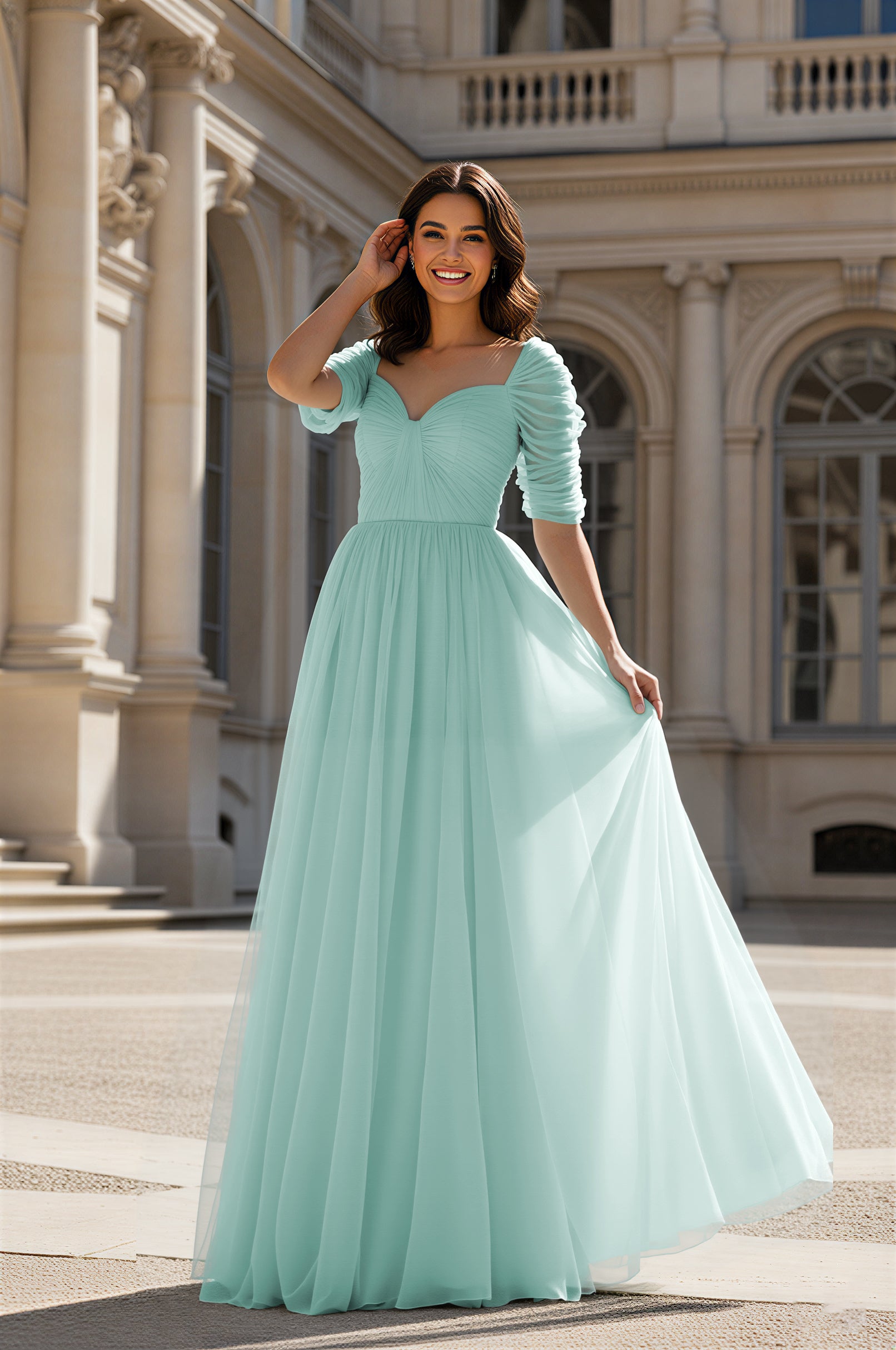 Charming Bridesmaid Gown - Sleeveless Sweetheart Style TFB8071