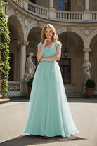 Timeless Bridesmaid Dress - Elegant Boat Neck Design TFB8066