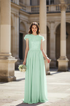Sweetheart Neckline Bridesmaid Gown - Pleated Waist TFB8065