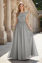 Elegant & Simple Bridesmaid Dress - Round Neck A-Line TFB8072