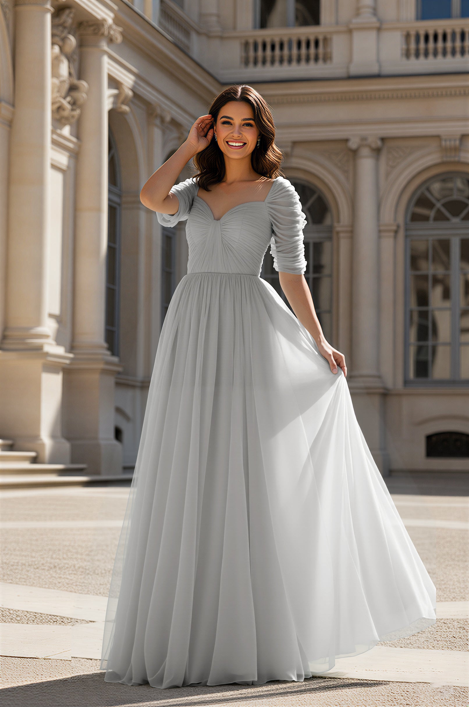 Charming Bridesmaid Gown - Sleeveless Sweetheart Style TFB8071