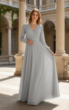 Romantic Bridesmaid Gown - Ruffled Sleeve Design TFB8068