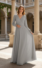 Romantic Bridesmaid Gown - Ruffled Sleeve Design TFB8068