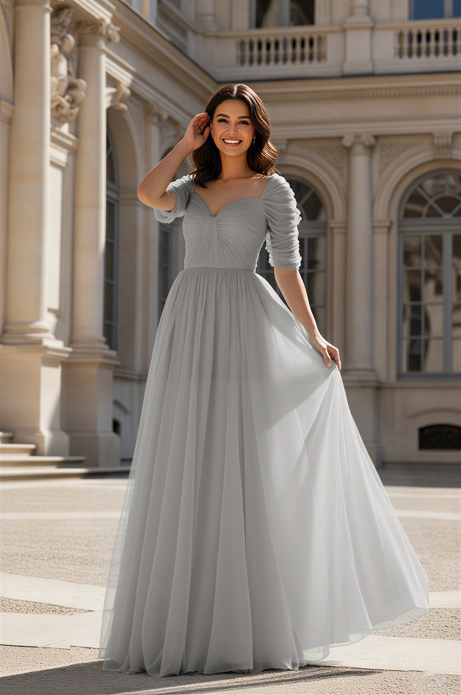 Charming Bridesmaid Gown - Sleeveless Sweetheart Style TFB8071