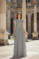 Sweetheart Neckline Bridesmaid Gown - Pleated Waist TFB8065
