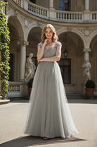 Timeless Bridesmaid Dress - Elegant Boat Neck Design TFB8066