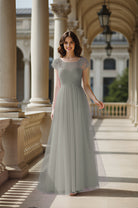 Modern Cut Bridesmaid Dress - Unique Sleeve Detail TFB8070
