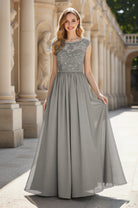Elegant & Simple Bridesmaid Dress - Round Neck A-Line TFB8072