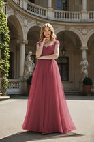 Timeless Bridesmaid Dress - Elegant Boat Neck Design TFB8066