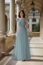 Modern Cut Bridesmaid Dress - Unique Sleeve Detail TFB8070
