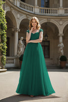 Timeless Bridesmaid Dress - Elegant Boat Neck Design TFB8066