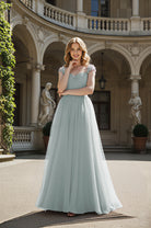 Timeless Bridesmaid Dress - Elegant Boat Neck Design TFB8066