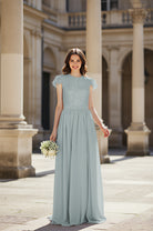 Sweetheart Neckline Bridesmaid Gown - Pleated Waist TFB8065