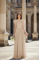 Sweetheart Neckline Bridesmaid Gown - Pleated Waist TFB8065