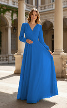 Romantic Bridesmaid Gown - Ruffled Sleeve Design TFB8068