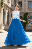 Chic Bridesmaid Dress - Lace Bodice Gown TFB8063