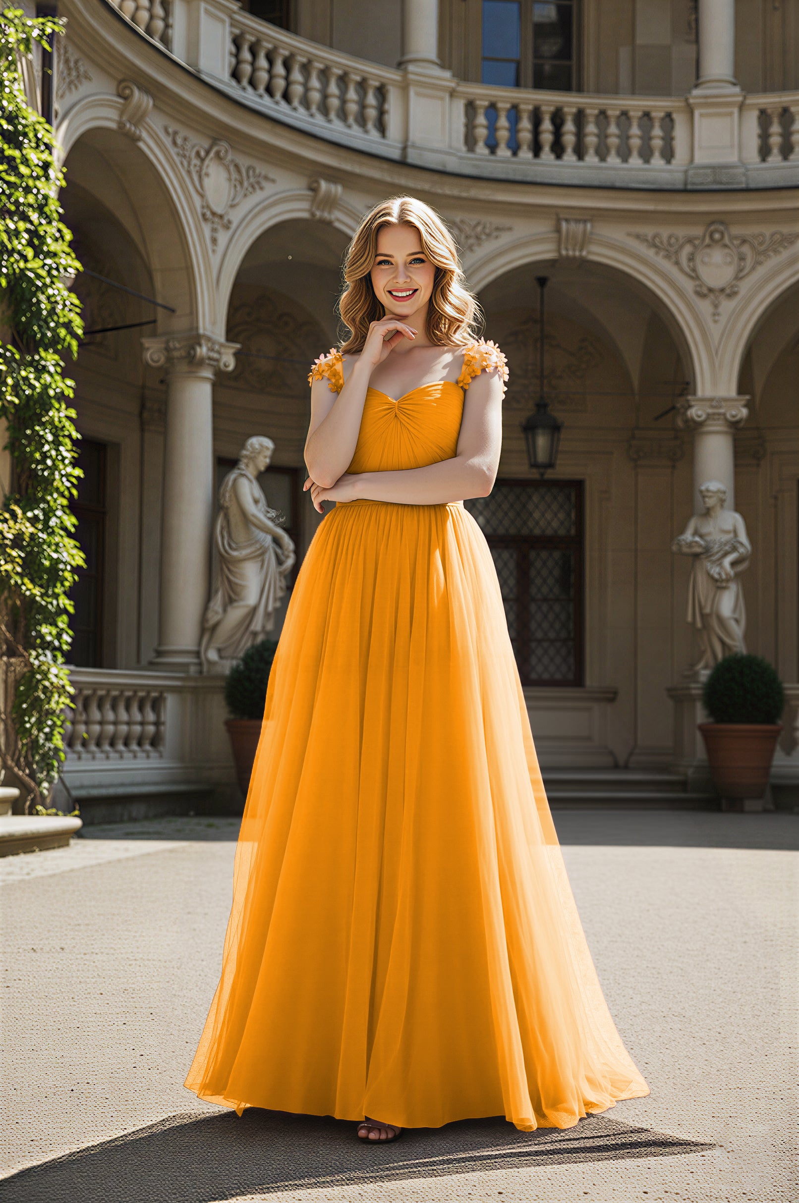 Timeless Bridesmaid Dress - Elegant Boat Neck Design TFB8066