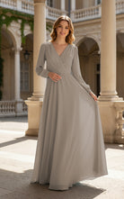 Romantic Bridesmaid Gown - Ruffled Sleeve Design TFB8068