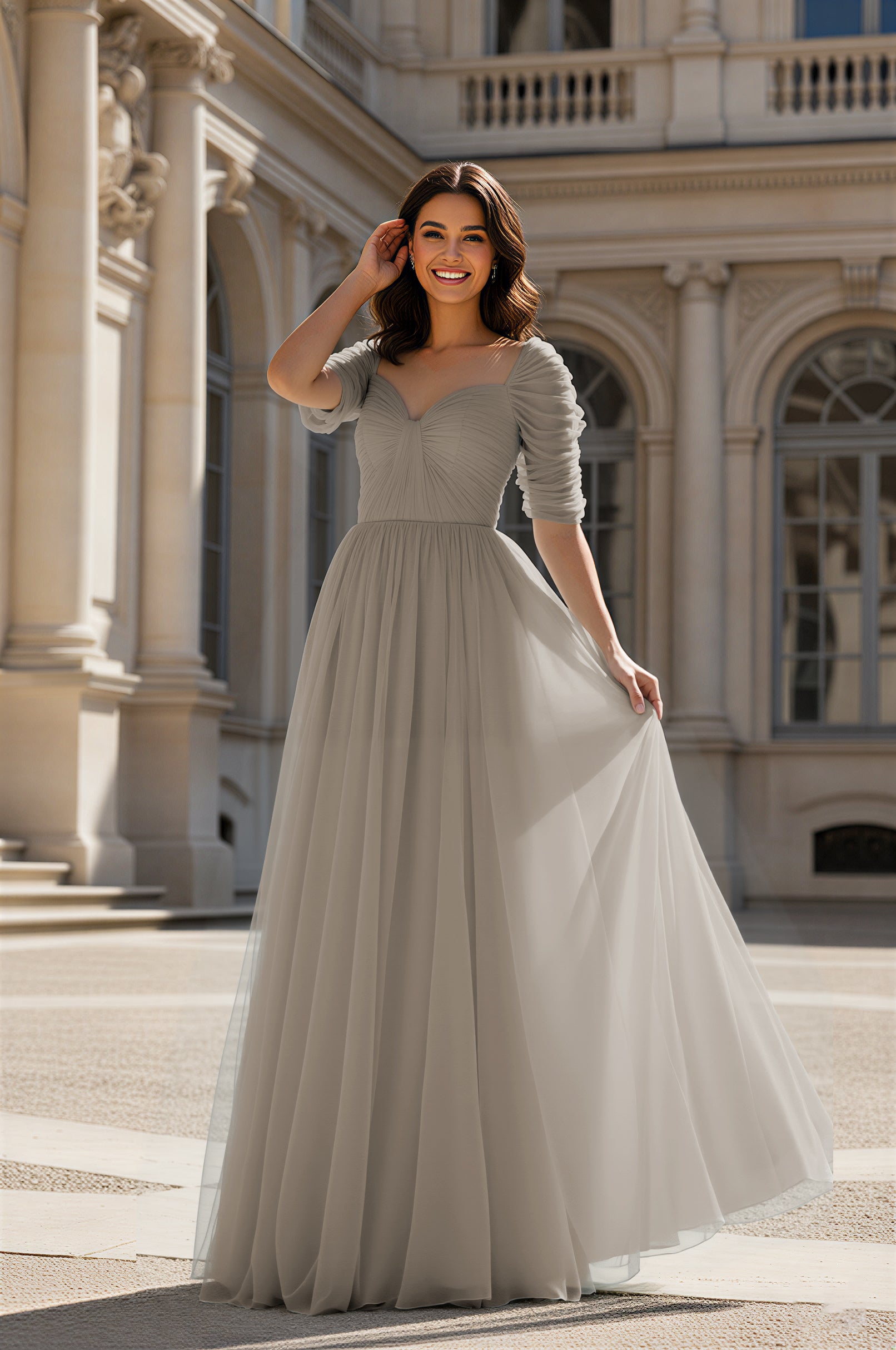 Charming Bridesmaid Gown - Sleeveless Sweetheart Style TFB8071